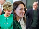 Here are all the fragrances favoured by the Royal Family, including (L-R) Princess Diana, Princess Kate and Prince William.