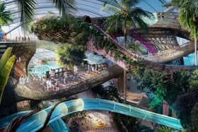  Therme Manchester’s next generation waterpark area, including living waterslides. Credit: Therme