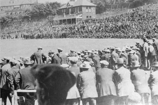 The 20,000-strong crowd at Ashbrooke in 1926.