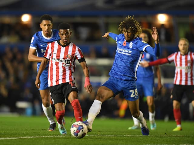 Amad Diallo had one of his best games for Sunderland in a 2-1 win at Birmingham City back in November (Photo: Getty) 