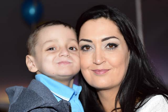 Gemma Lowery pictured with her son Bradley.