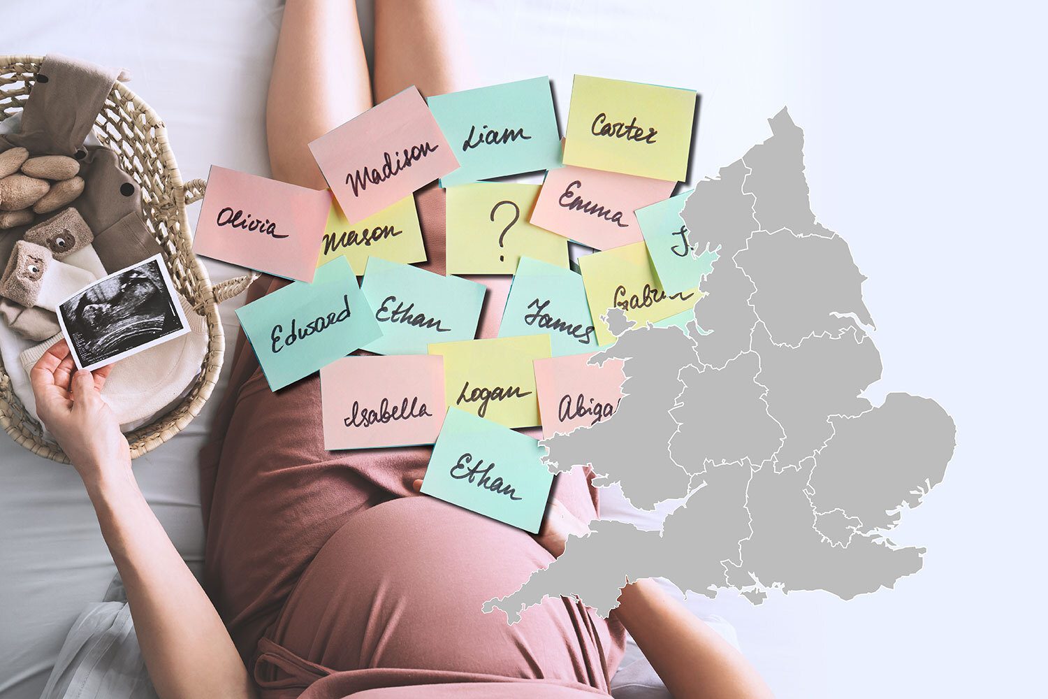 This map shows the most popular baby name choices in every area of ...