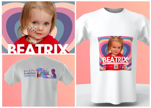Beatrix Archbold and her new Bea-shirts.