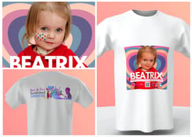 Beatrix Archbold and her new Bea-shirts.