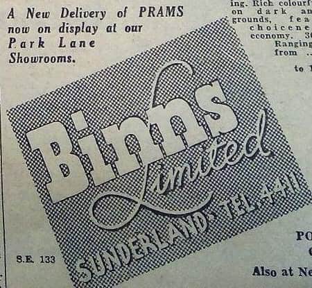 A front page advert for Binns on D-Day.