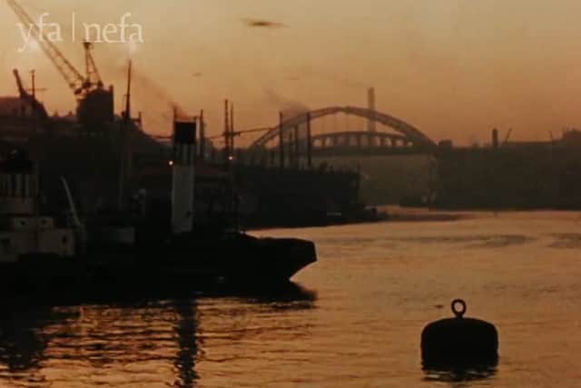 Sunset on the Wear in 1954. Photo: North East Film Archive.