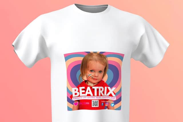 The front of the T-shirt featuring Beatrix Archbold.