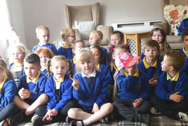 The children sang an array of songs for the residents.