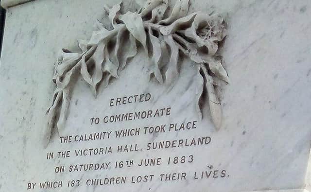 The Victoria Hall memorial.