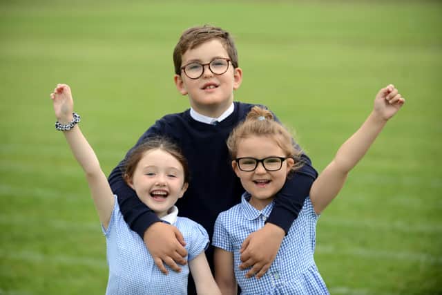 Ava Ramshaw-Nesbitt, Lex Logan and Phoebe Haydon-Jones have raised £700 for their school.