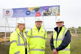 Sarah Robson from Karbon Homes, Steve McCann from Miller Homes and David Abercrombie from Taylor Wimpey North East  