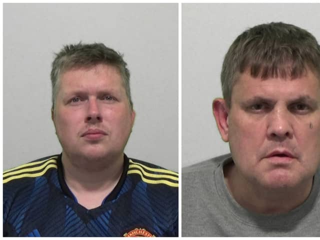 Ross Clancy (left) and Anthony Coyles were jailed for three years at Newcastle Crown Court after admitting burglary. (Pic: Northumbria Police)