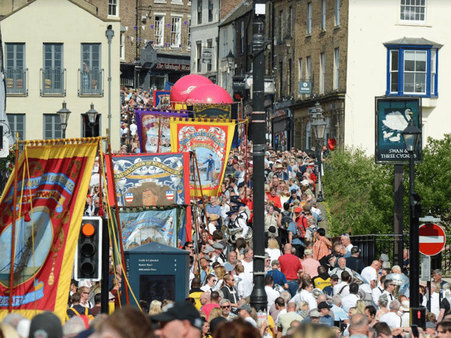 Some of the many banners at the Durham Miners' Gala 2023 (Photo: North and News Pictures)