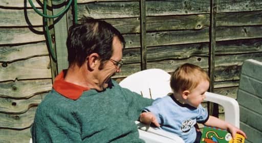 Callan as a young boy with his grandad.