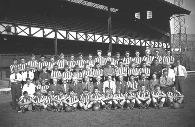 Ernie Taylor, back row second left, with the Sunderland squad of  1960/61.