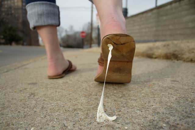 Picture issued by Sunderland City Council, which has one £25,000 funding to help tackle gum on streets.