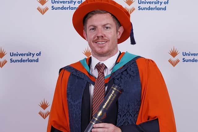Nissan Sunderland’s Human Resources Director Michael Jude has collected an Honorary Doctorate in Business Administration from the University of Sunderland.