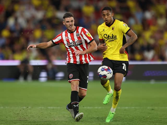 Ciaran Clark in action for Sheffield United.  