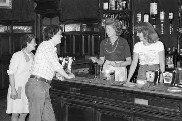 Ordering a pint at The Old Twenty Nine in the 1970s.
