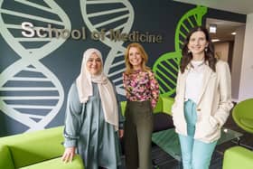 Research assistant Fozia Haider, Dr Floor Christie-de Jong, Associate Professor in Public Health and Dr Rawand Jarrar, Project Research Associate all at the University of Sunderland’s School of Medicine. Picture from Cancer Research UK.