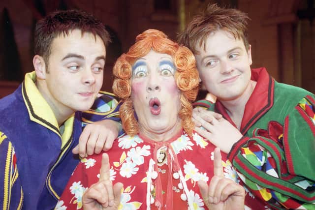 Ant and Dec appearing in  the panto Snow White, at the Sunderland Empire in 1998.