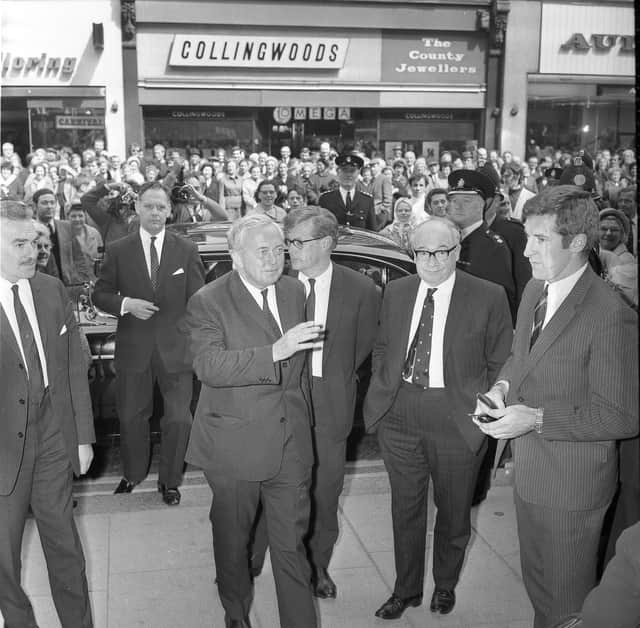 Labour leader Harold Wilson on a visit to Wearside in the 1960s.