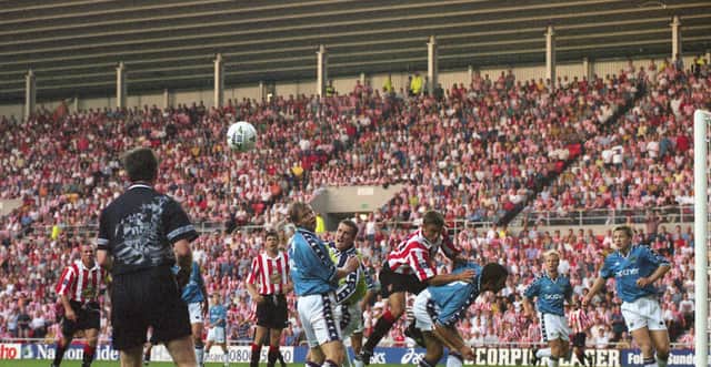 Action from that very first league match at the SoL.
