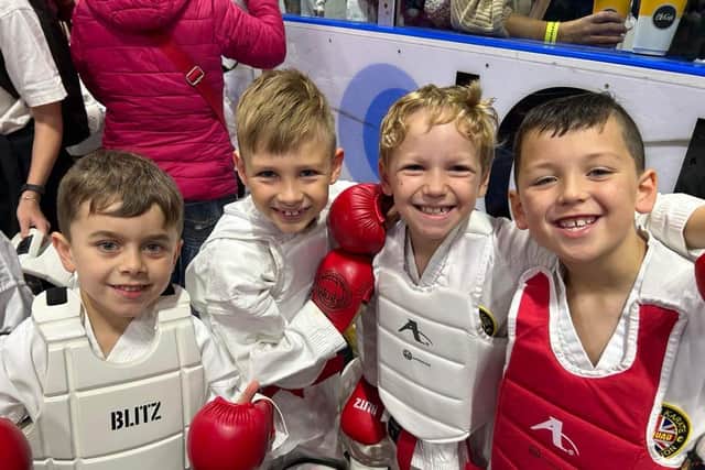 Submitted picture of U8’s fighters William Hall, Cian Dickinson, Nathan Probert and Jack Everett.