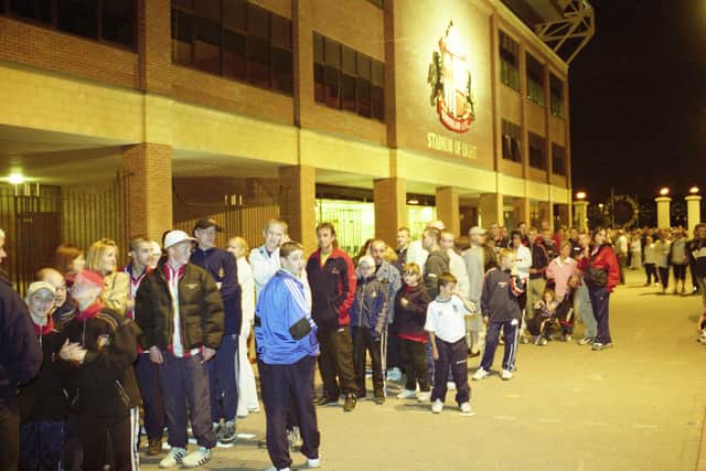 Whole families turned up to get a shirt at midnight in 2000.