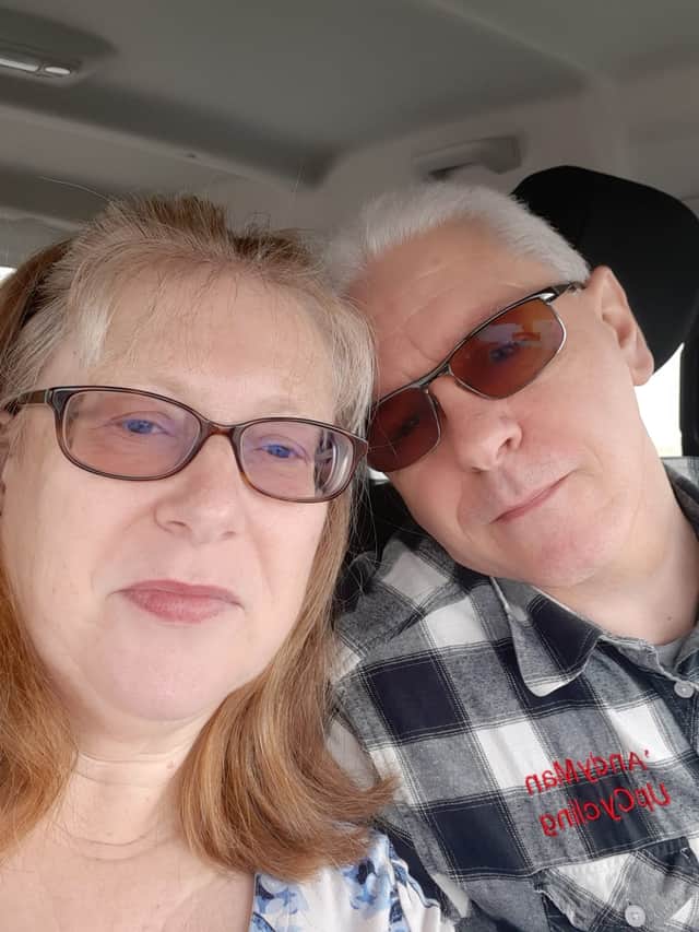 Lynne Buddin with husband Andy.