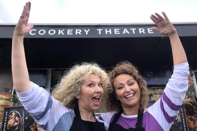 Nadia and Dina Sawalha – known as The Curly Cooks of Croydon. Picture by Ian McClelland.