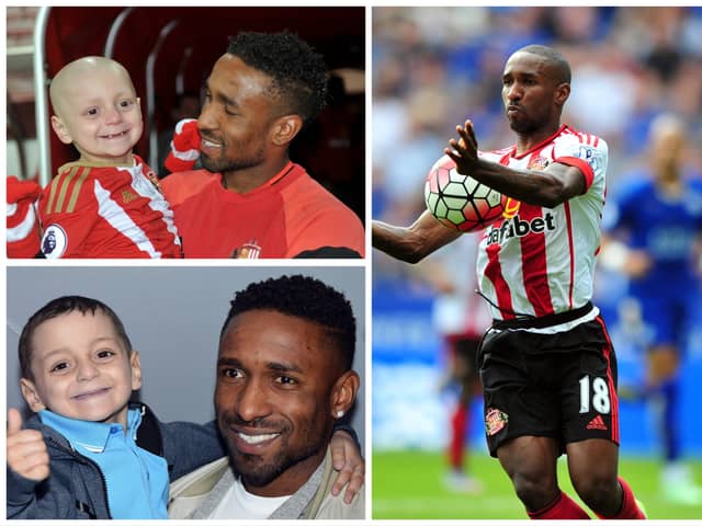 Jermain Defoe who will be back in the North East for a soccer camp.Profits will go to the Bradley Lowery Foundation.