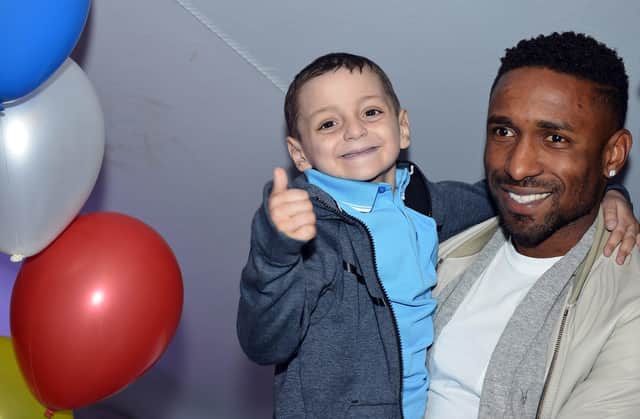 Bradley and Jermain together at the youngster's 6th birthday party in 2017.