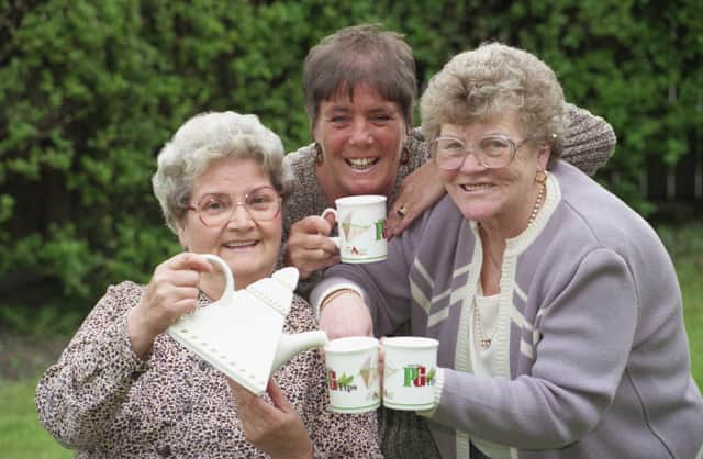 Happy trio Joyce Dale, Carol McLaren and Sheila Middleton in 1998.