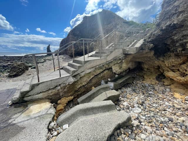 Ryhope beach steps. Picture issued by Sunderland City Council.