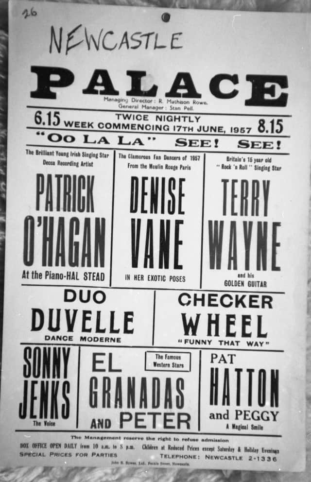 Checker was appearing twice nightly at the Newcastle Palace in 1957.