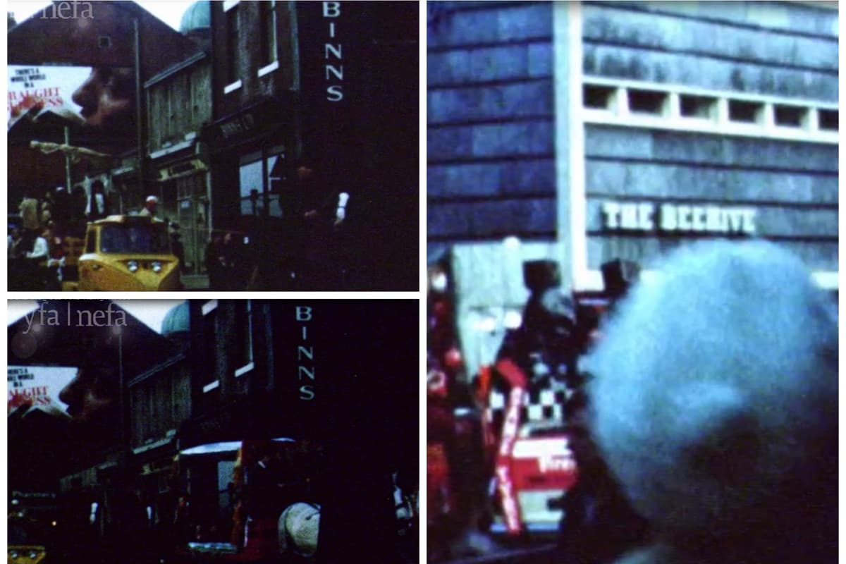 Cine film shows how Sunderland looked in 1972, featuring Binns, Books and The Beehive