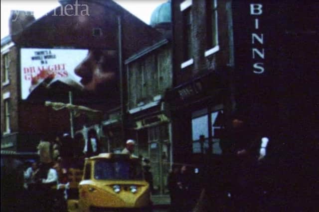 A still from the footage of the carnival procession in 1972.