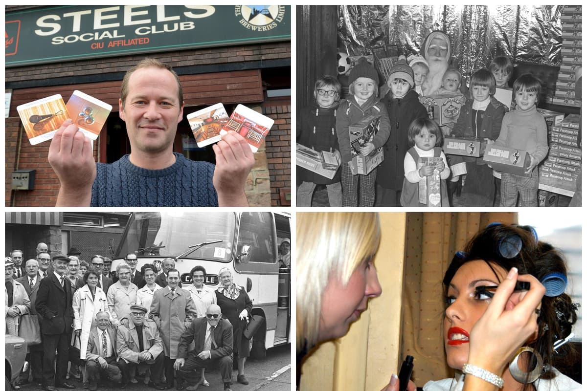Nine pictures from Steels over the years, featuring singers, Santa and snooker