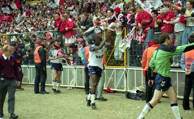 The Sunderland players at Wembley in 1992.