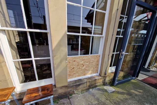 The window was secured by a city council joiner