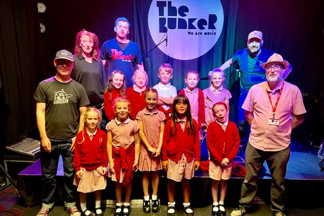 Pupils from Barnes Infants have been making their first recordings at The Bunker 