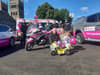 Police and ambulance vehicles turn pink to back organ donation campaign, with heart transplant hero Beatrix centre stage
