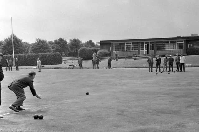 Thompson Park bowling green in 1974.