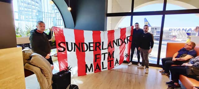 Karl and fellow SAFC fans from Malta.