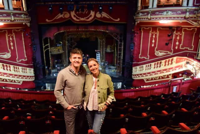 Claire Sweeney - with co-star Tom Chambers - in Sunderland 5 years ago.