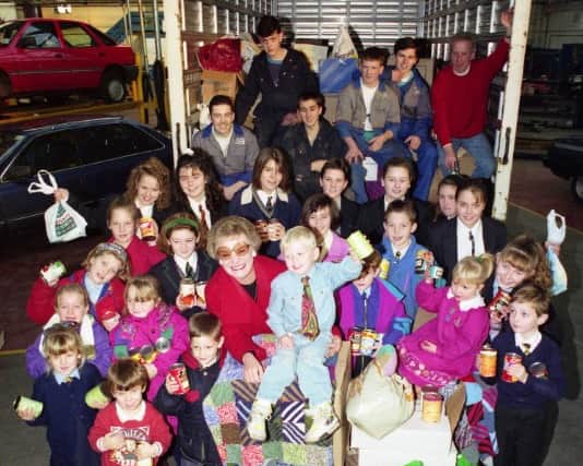 The school children who helped with the 1991 mercy mission to Albania.