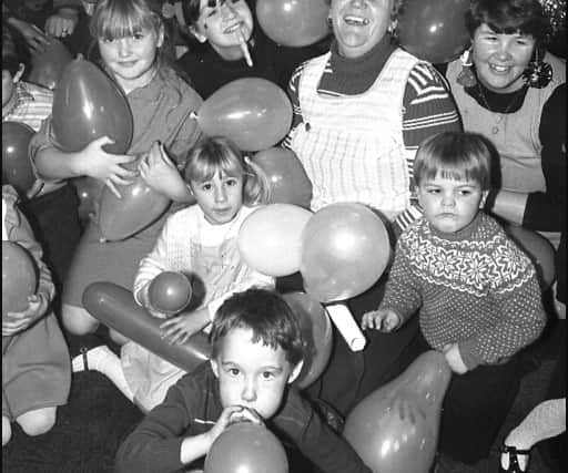 The Murton miners Christmas party for children in 1984.