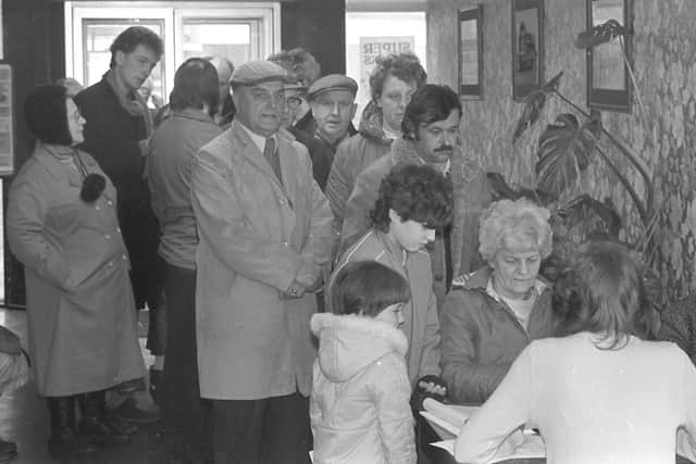 The queue for coal vouchers in Sunderland in 1984.