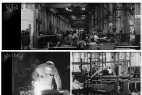 The shipyards on film in rare cine footage.